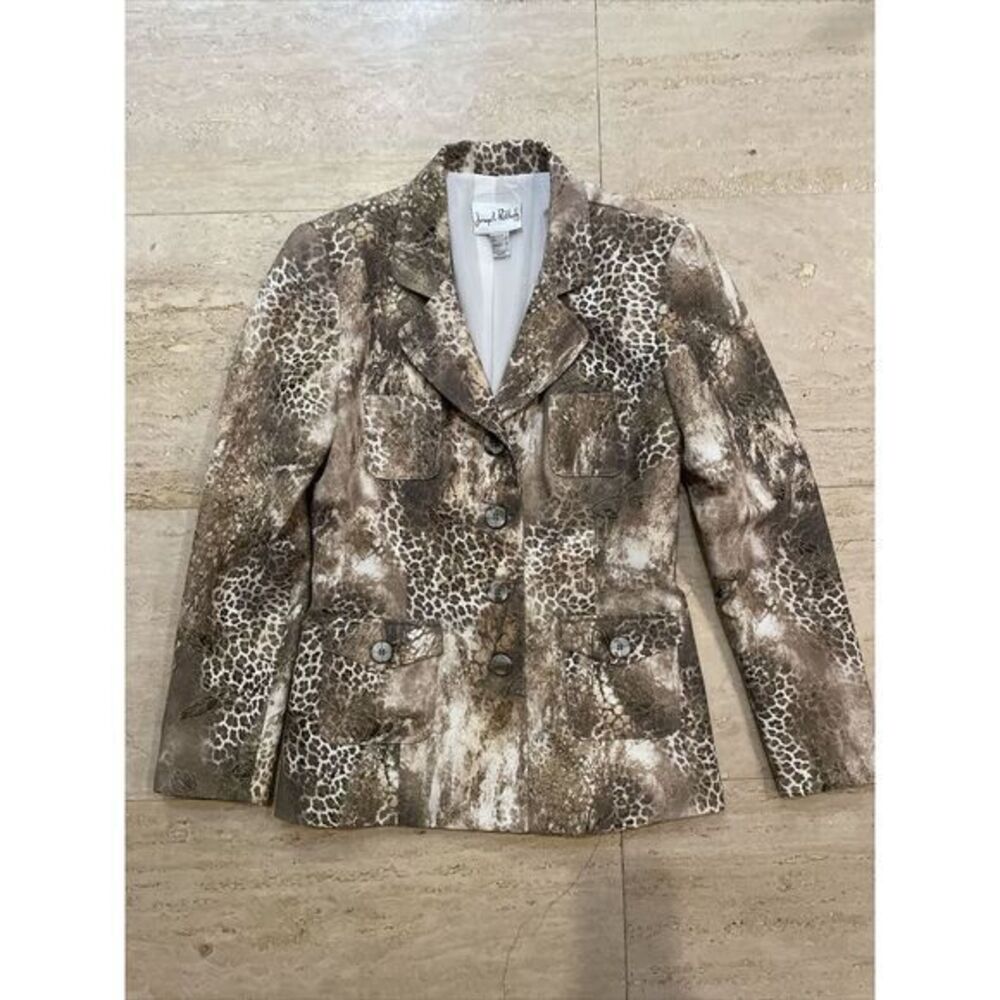 Joseph Ribhoff  Snake Animal Print Jacket Size 6 Made In‎ Canada